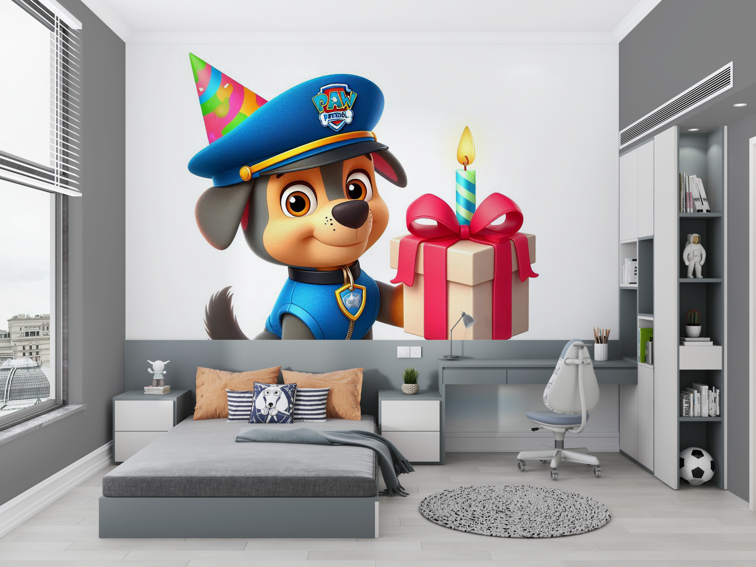 Papier peint pat patrouille mural chambre petit