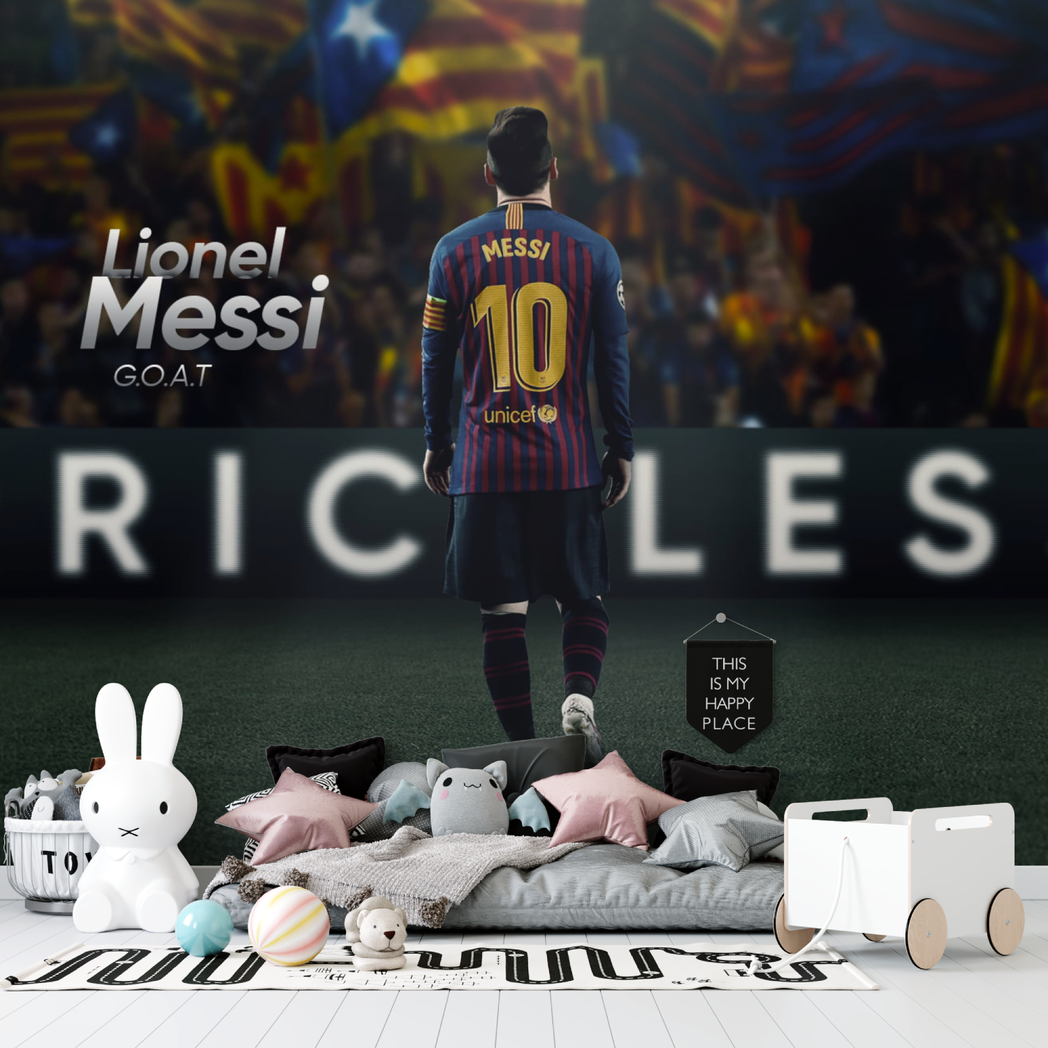 Papier peint messi tapisserie garcon