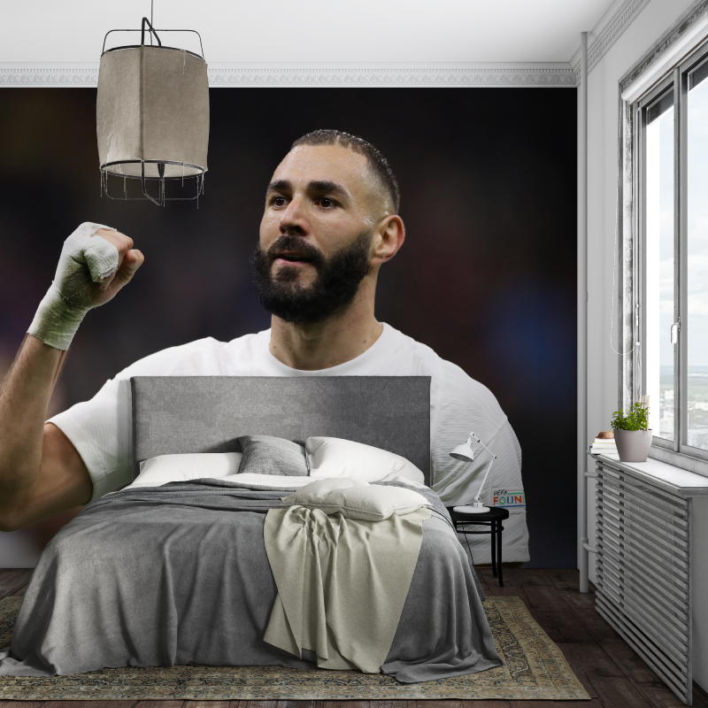 Papier peint foot benzema piece ados