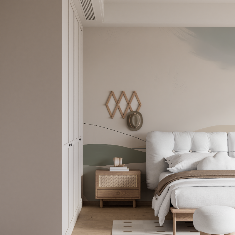 Papier peint aquarelle minimaliste abstrait mural