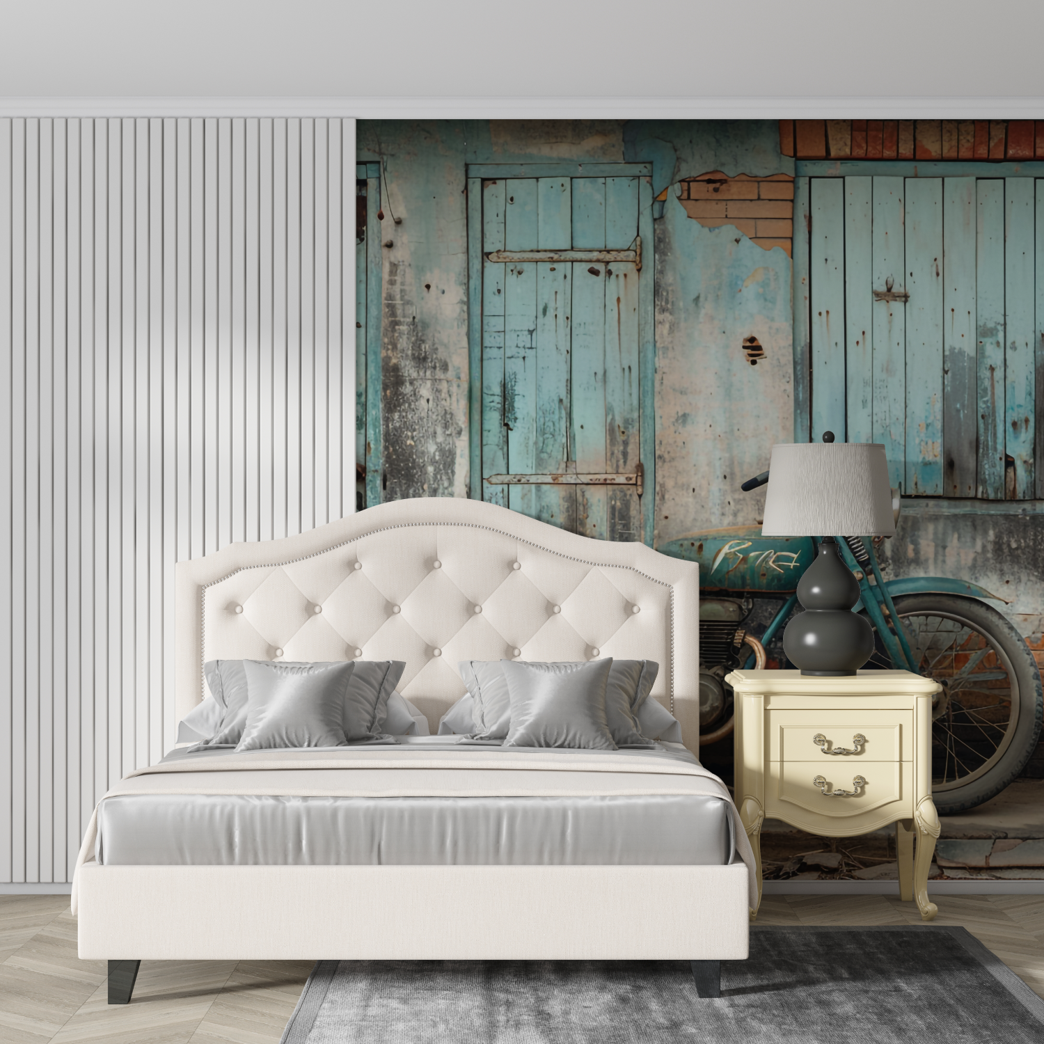 Papier peint moto vintage design