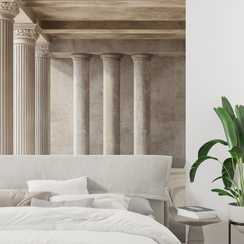 Papier peint trompe loeil couloir tapisserie tendance