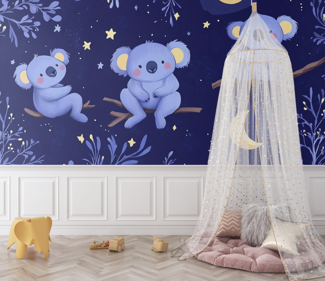 Papier peint koala voyage celeste bebe