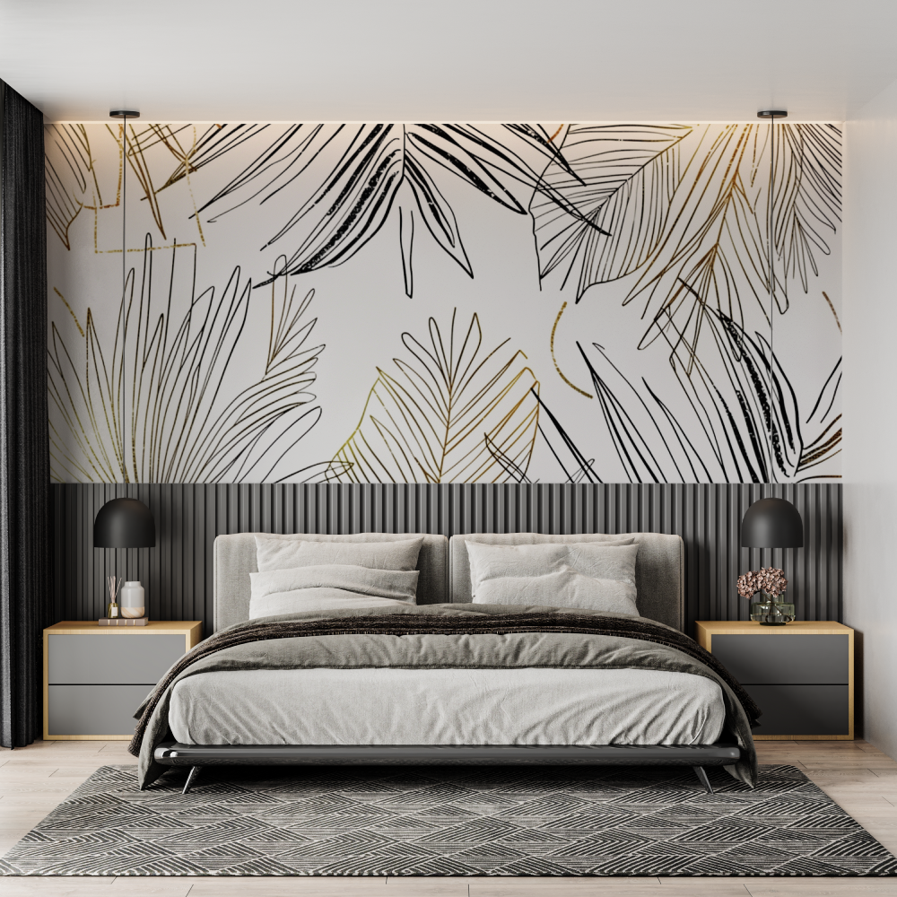 Papier peint panoramique ligne ...le chambre adulte tendance