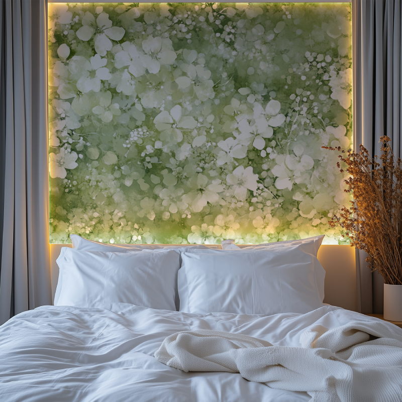 Papier peint fleur de vigne chambre premium