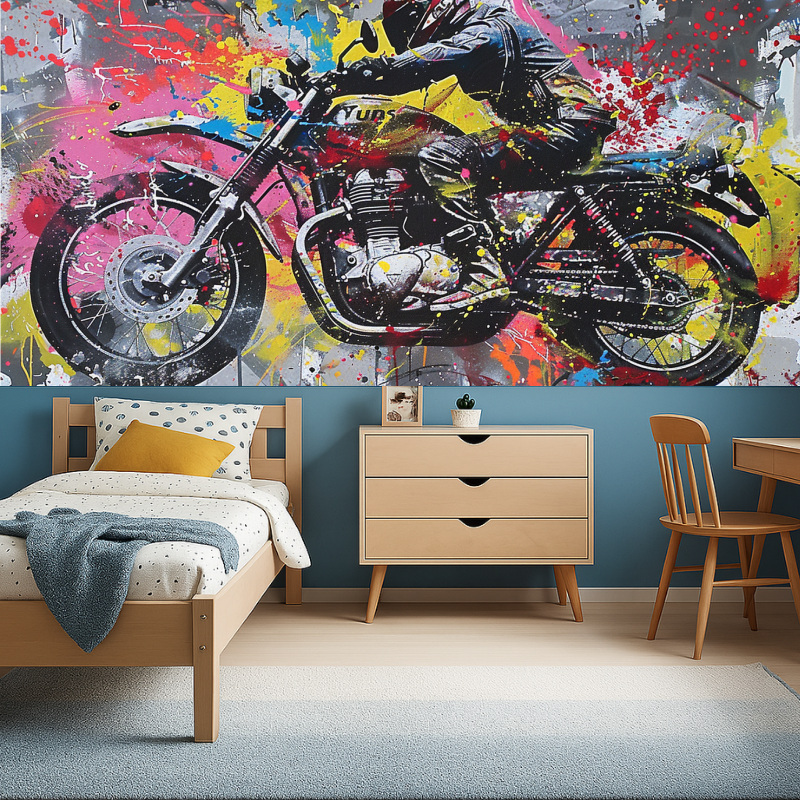 Papier peint graffiti biker garcon456