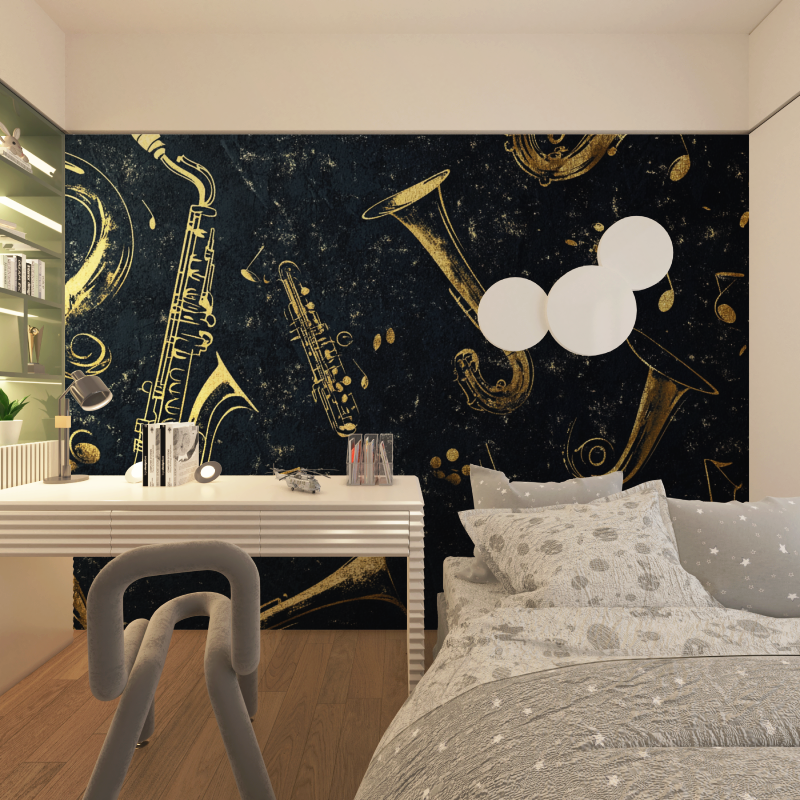 Papier peint crooner chambre adolescents