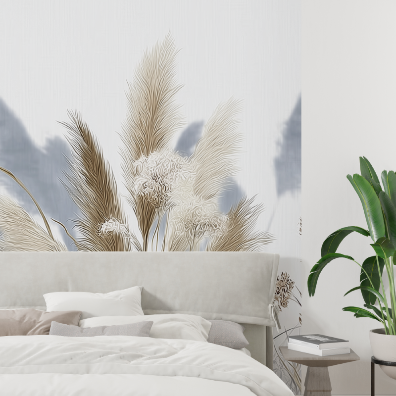 Cocooning leaf 3d mural wallpaper tapisserie tendance