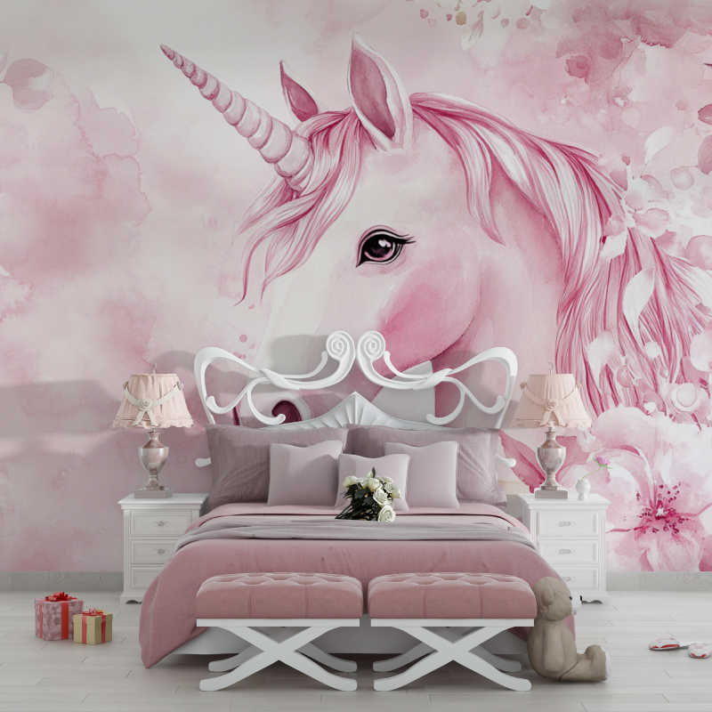 Papier peint chambre theme lico...hambre rose chambre filles