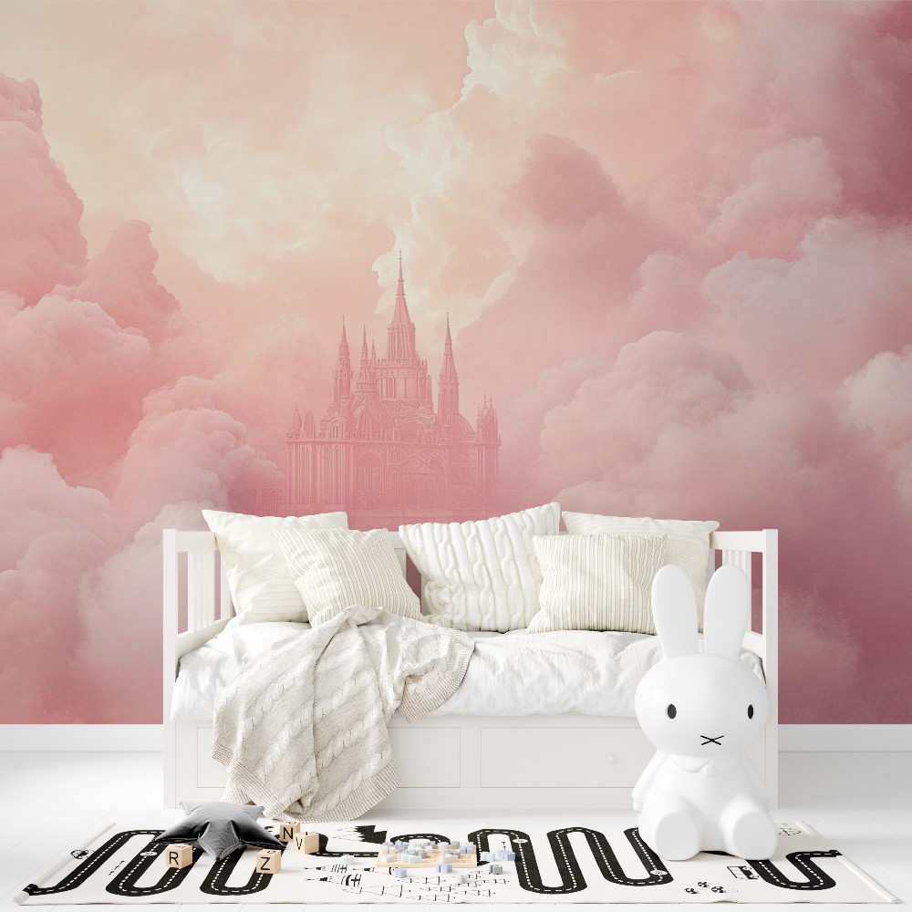 Papier peint palais cache tapisserie fille