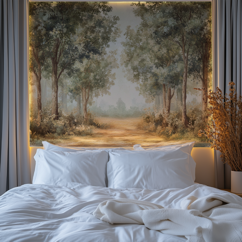Papier peint arbre panoramique chambre premium