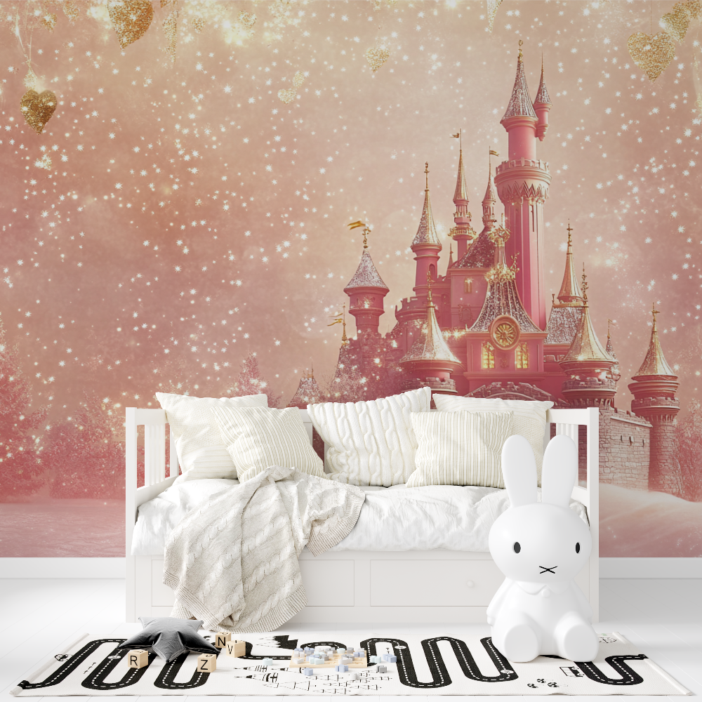 Papier peint grand chateau tapisserie fille