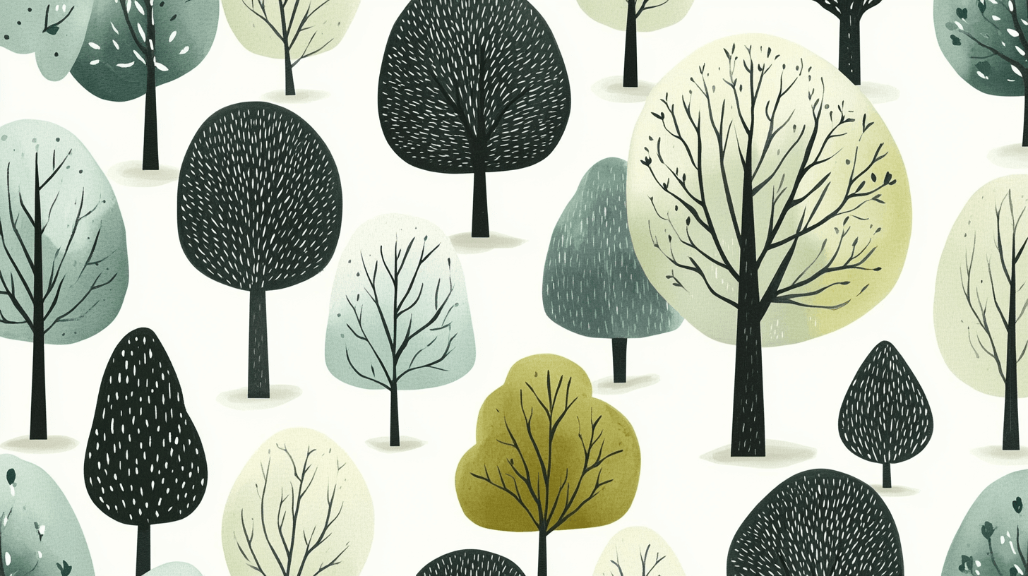 Papier Peint Arbre Stylises