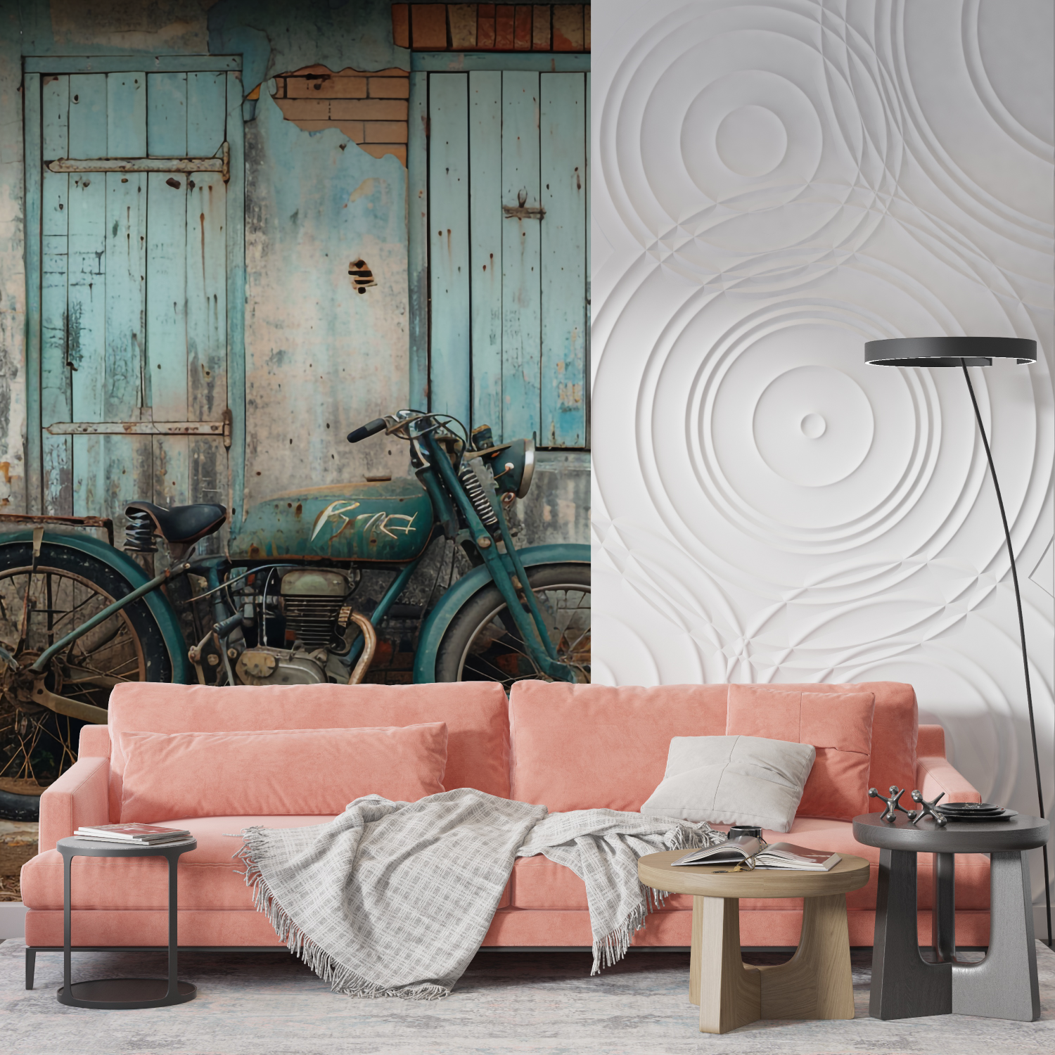 Papier peint moto vintage mur