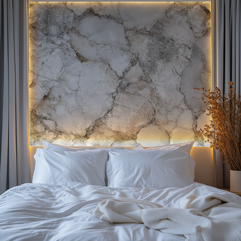 Papier peint pierre trompe loeil chambre premium