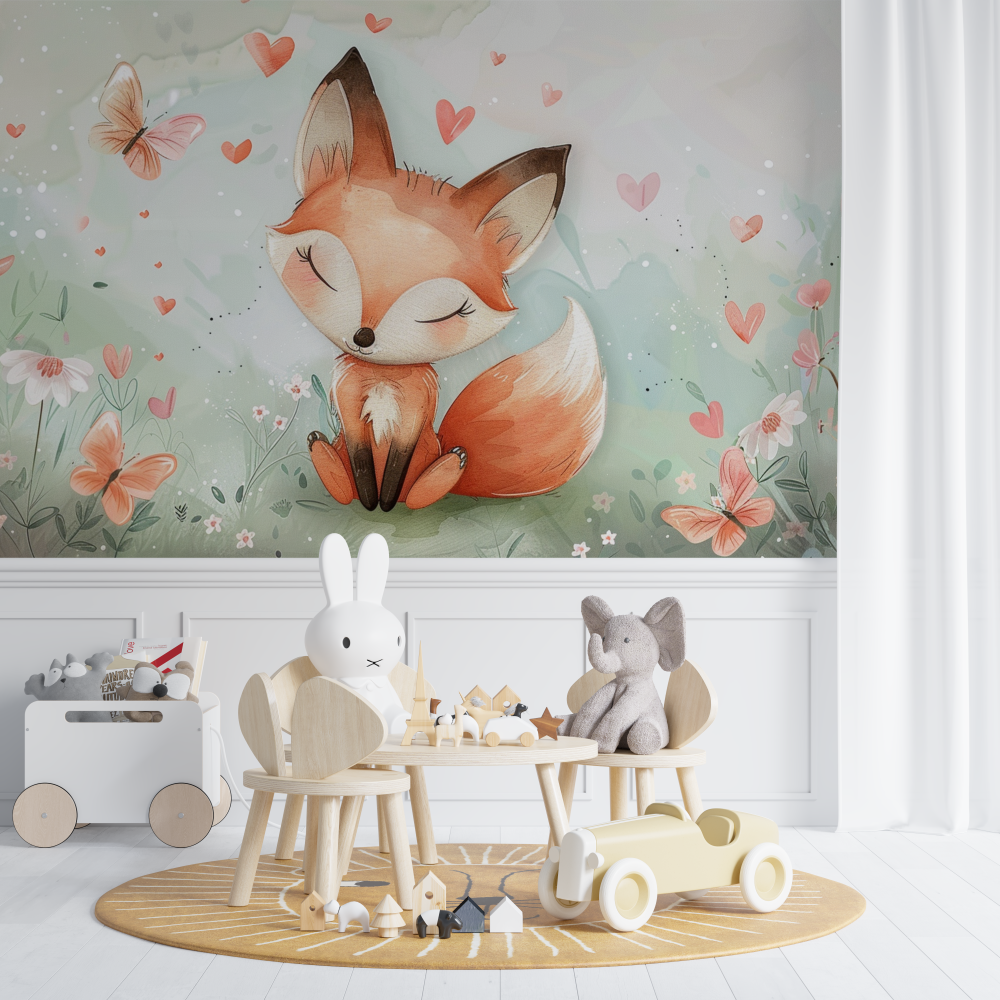 Papier peint bebe renard chambre nouveau ne chambre de bebe
