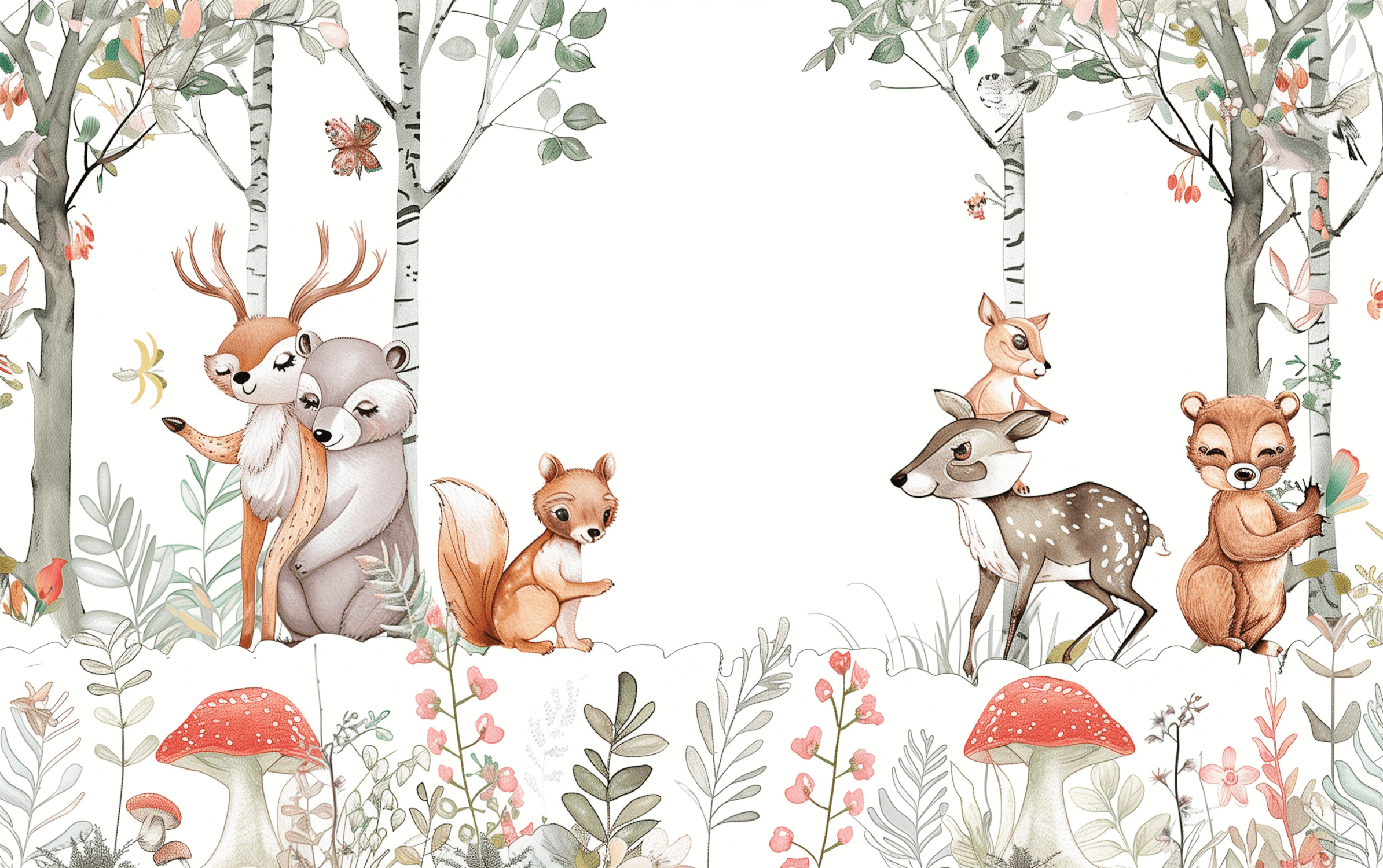 Papier Peint Forêt Enchanté Bébé