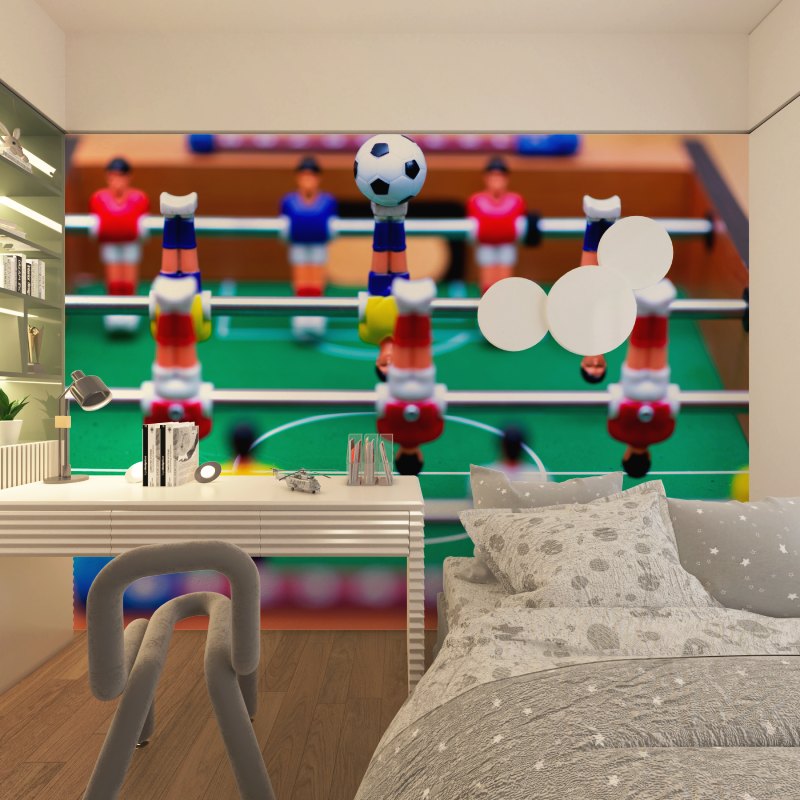 Papier peint baby foot chambre adolescents