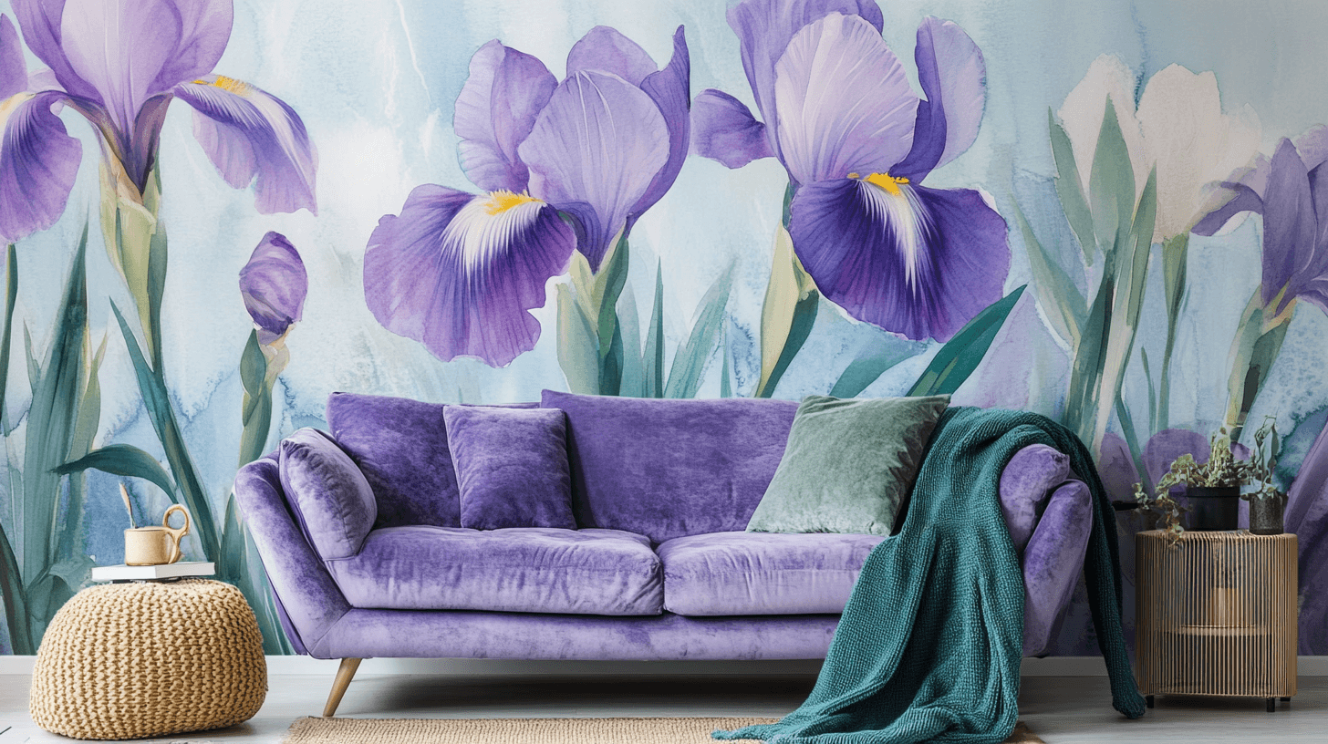 Papier Peint Fleur Iris