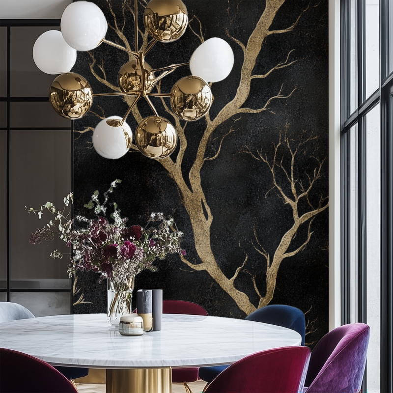 Papier peint arbre genealogique sirius black salon chaise