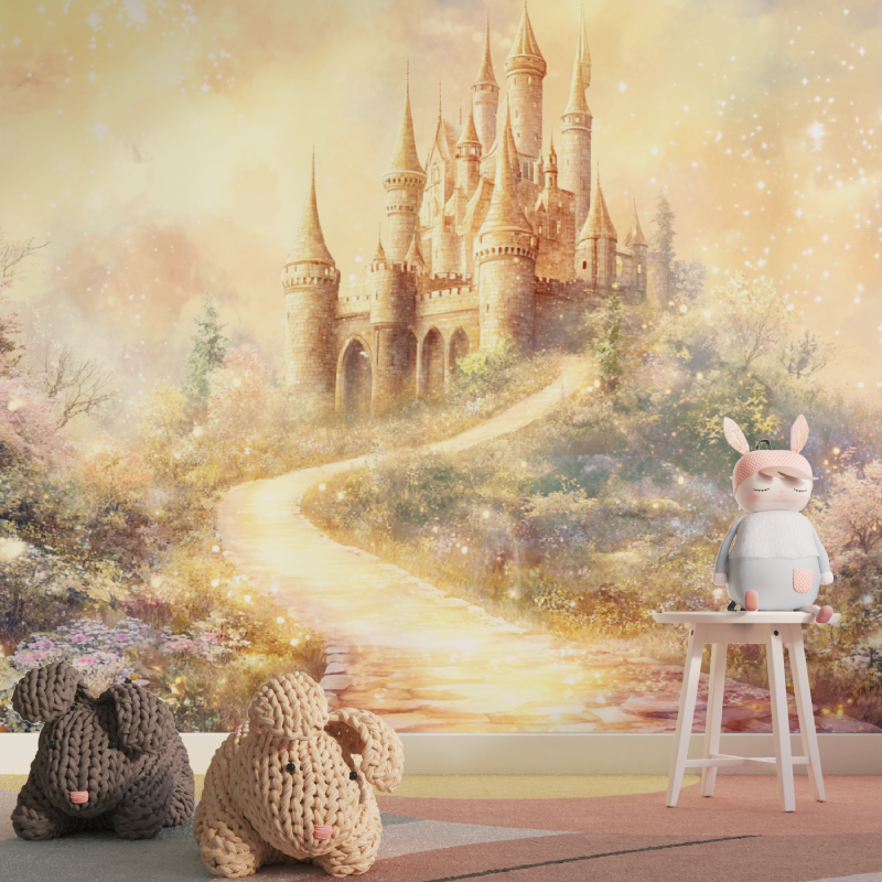 Papier peint princesse forteres...ntee tapisserie pour fille