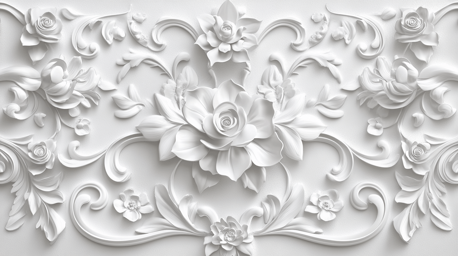 Papier Peint Trompe L'oeil Moulure