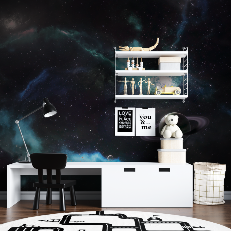 Papier peint espace etoile tapisserie chambre ados