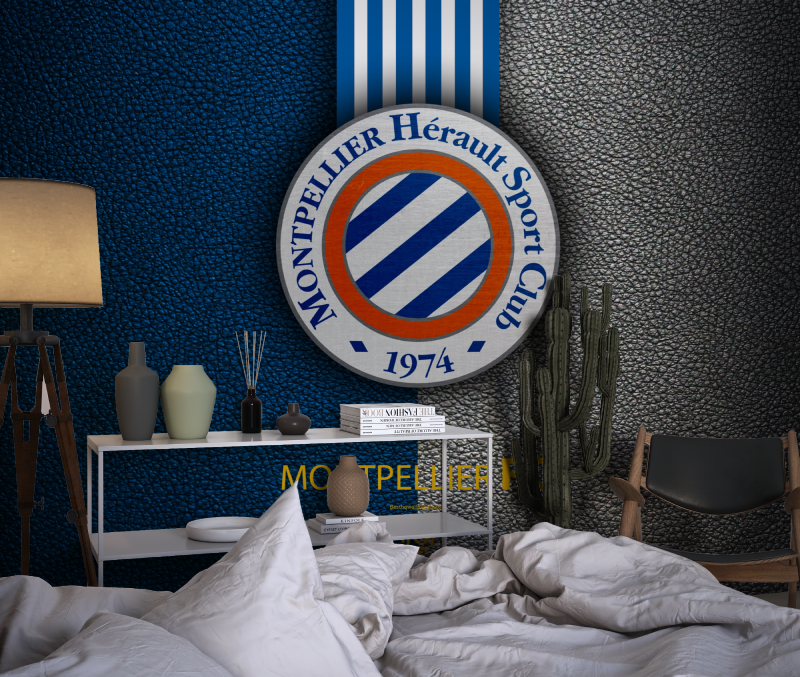 Papier peint chambre ado foot en feu chambre dado1