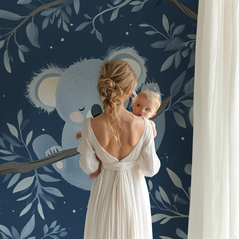 Papier peint koala et ombre de la lune bb123