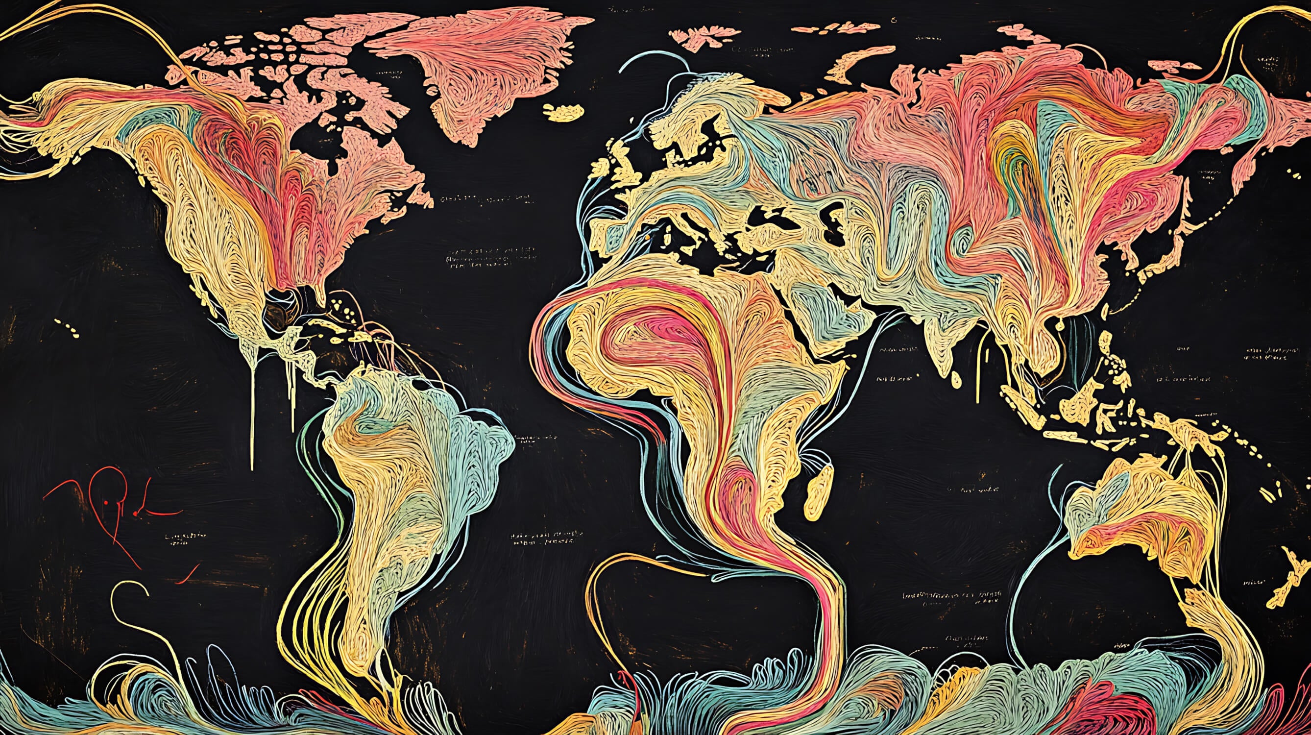 Papier Peint Tendance Carte Du Monde