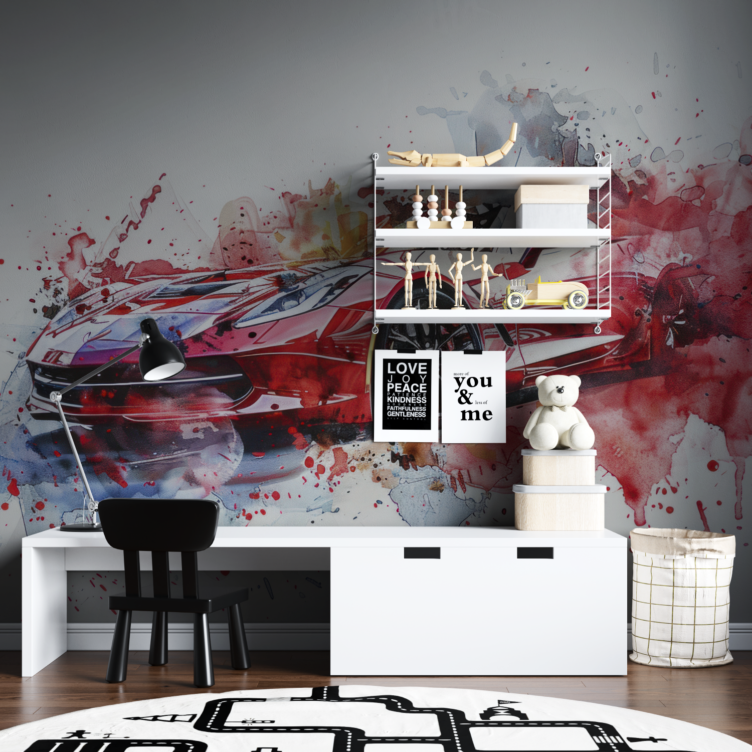 Papier peint poster geant voiture tapisserie garcon