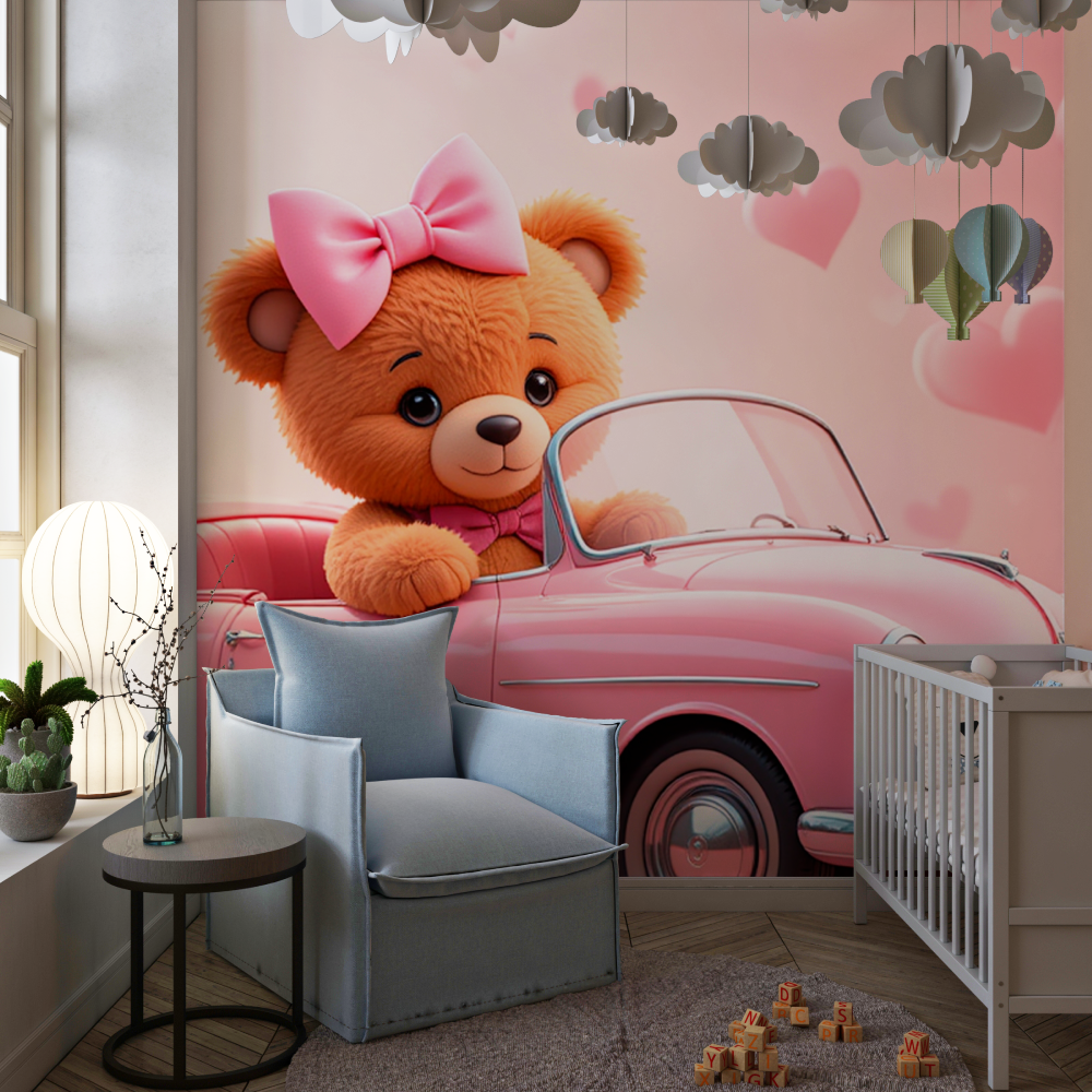 Papier peint pour chambre voiture fille chambre de fille