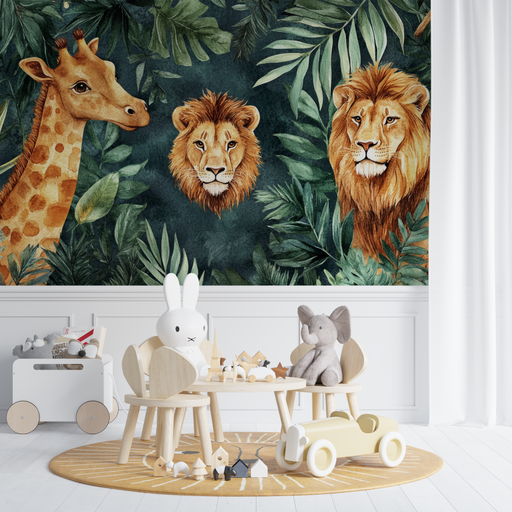 Papier peint jungle co chambre de bebe