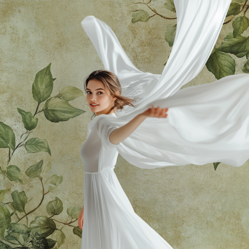 Papier peint vintage vegetal modele