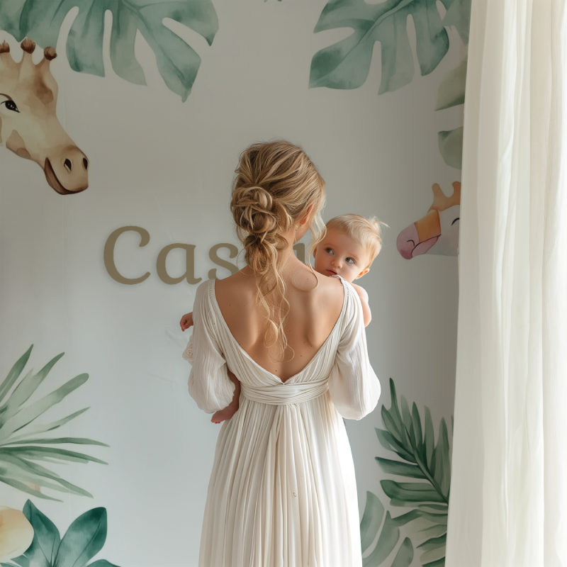 Papier peint prenom sur mesure bb123