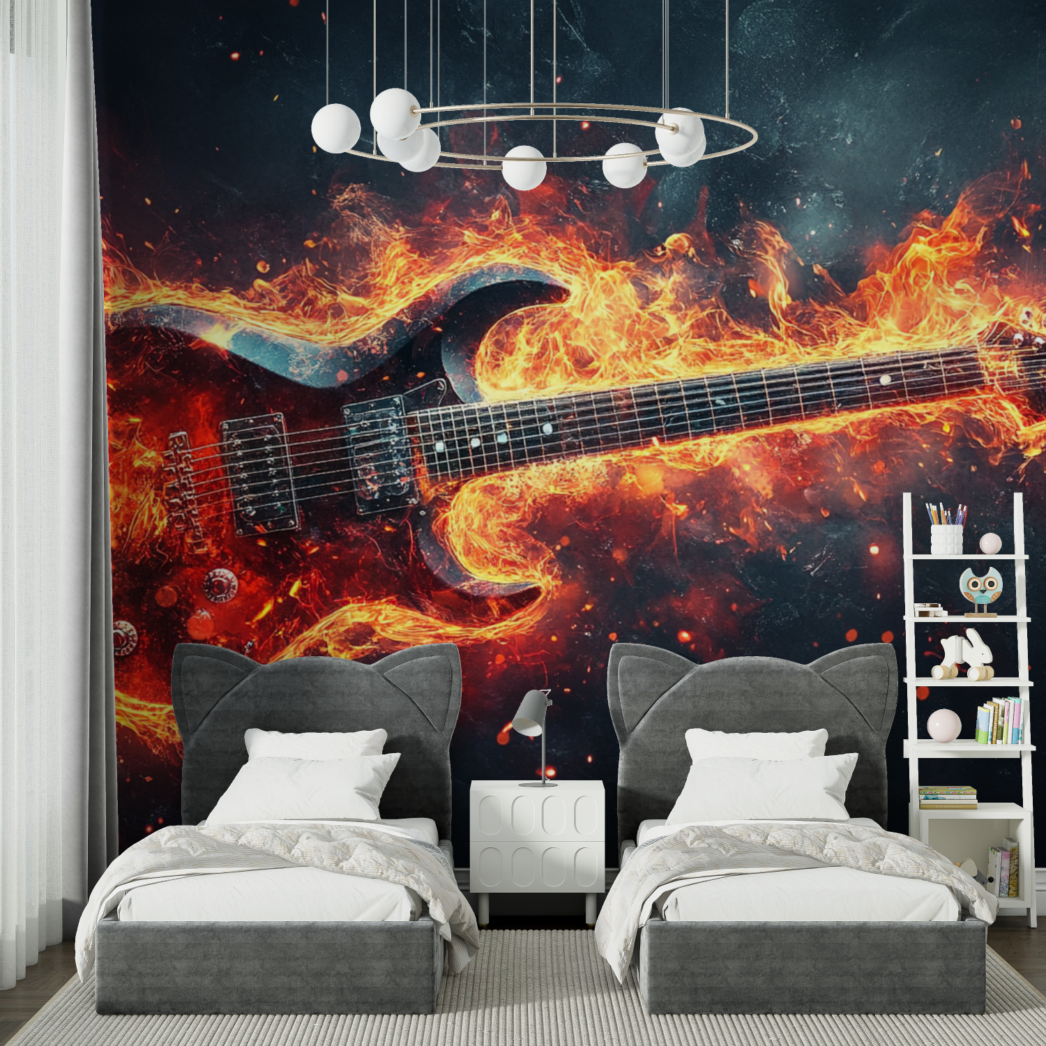 Papier peint musique guitare chambre spiderman