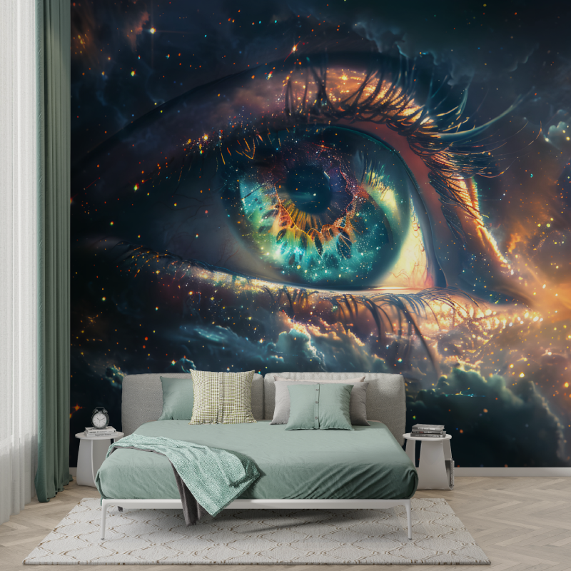 Papier peint trompe oeil 3d espace murs