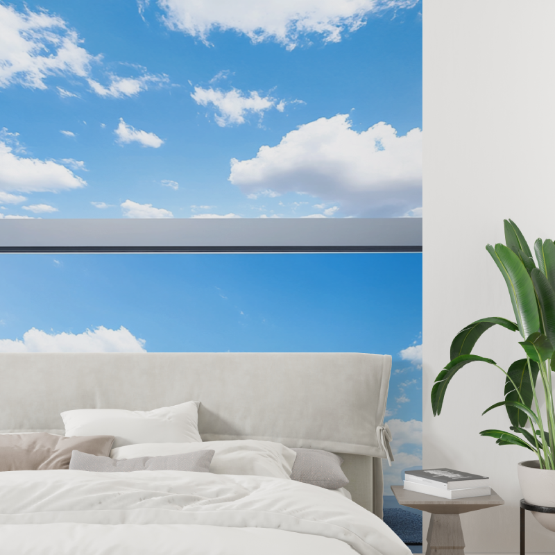 Papier peint plafond trompe l oeil tapisserie tendance