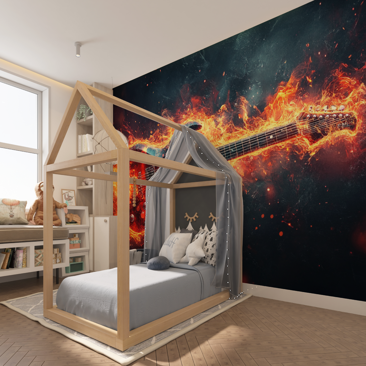 Papier peint musique guitare tapisserie hero