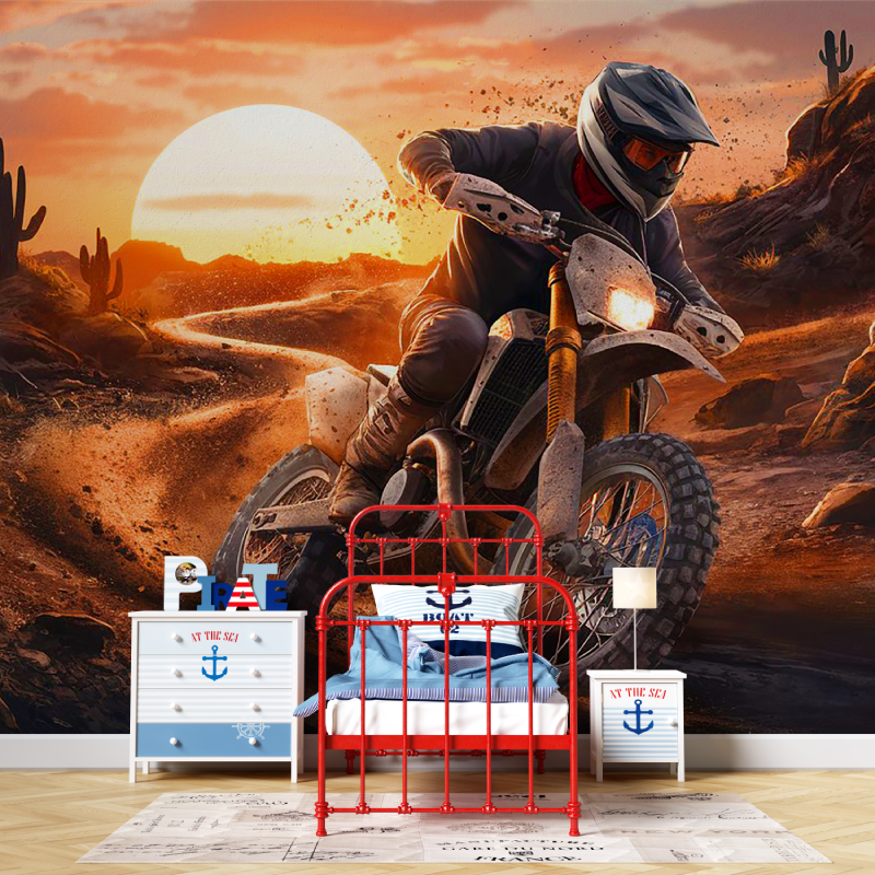 Papier peint garcon pas cher moto garcon567