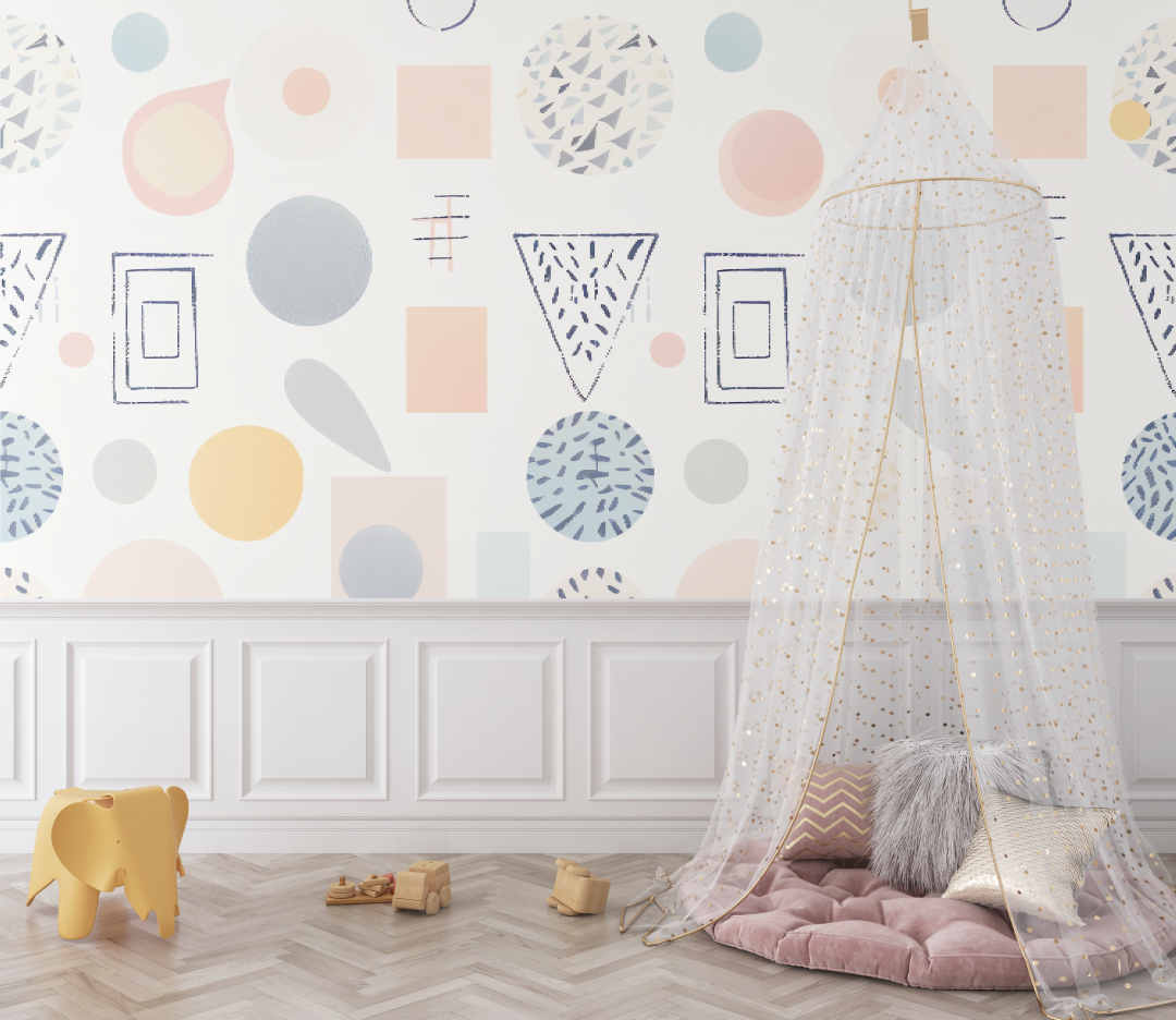 Papier peint Bébé Abstrait Design - chambre de bebe