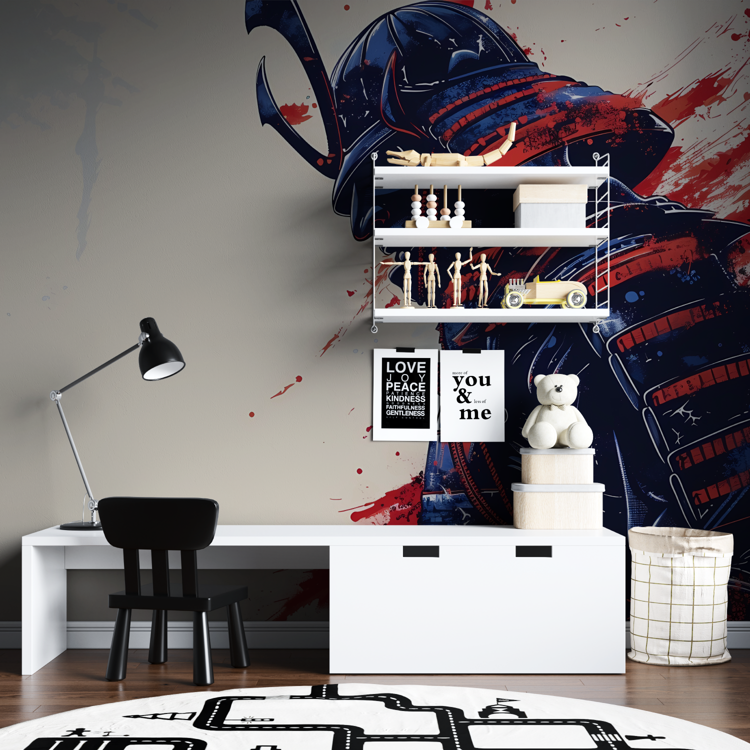 Papier Peint Samourai Coloré - tapisserie hero