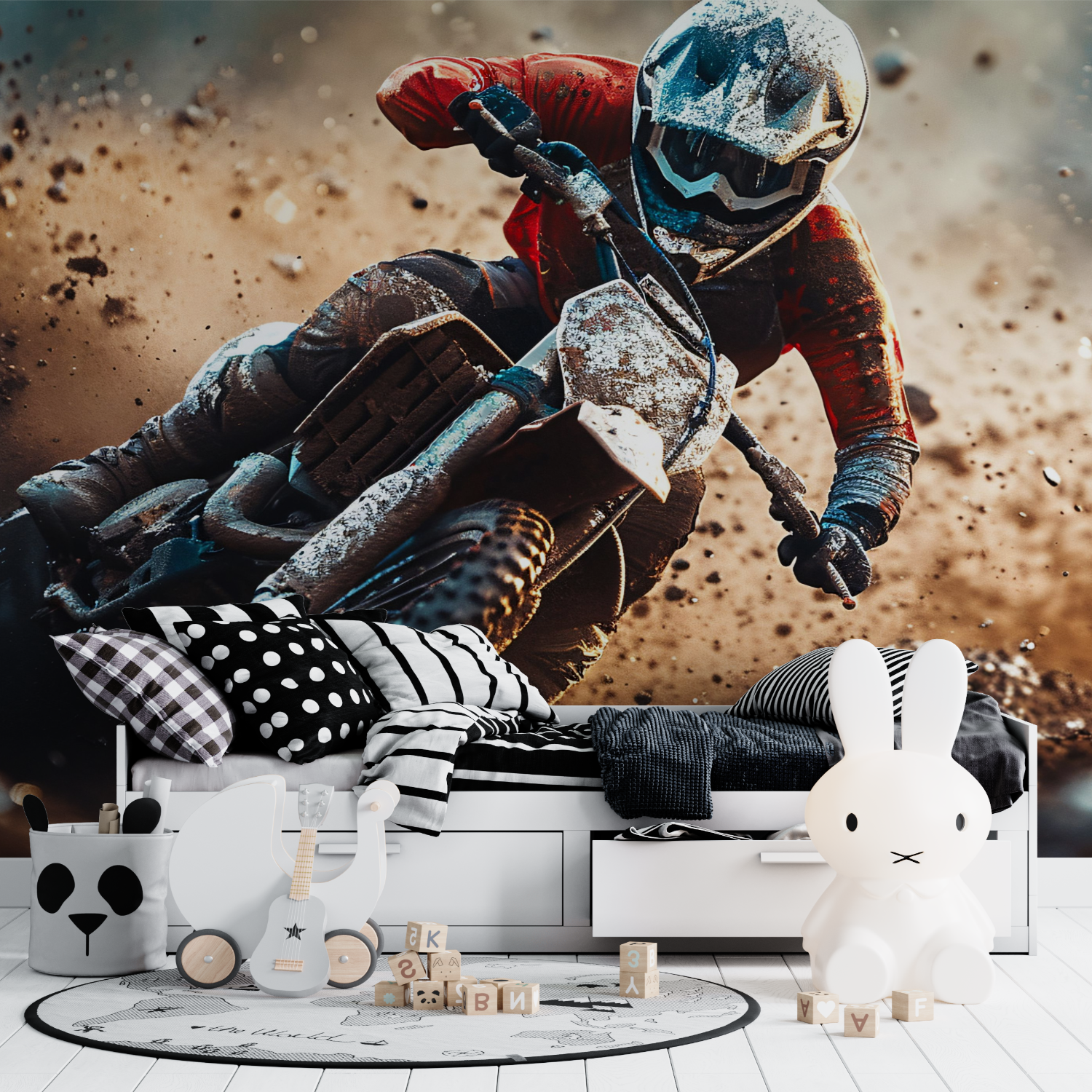 Papier peint moto cross tapisserie ado