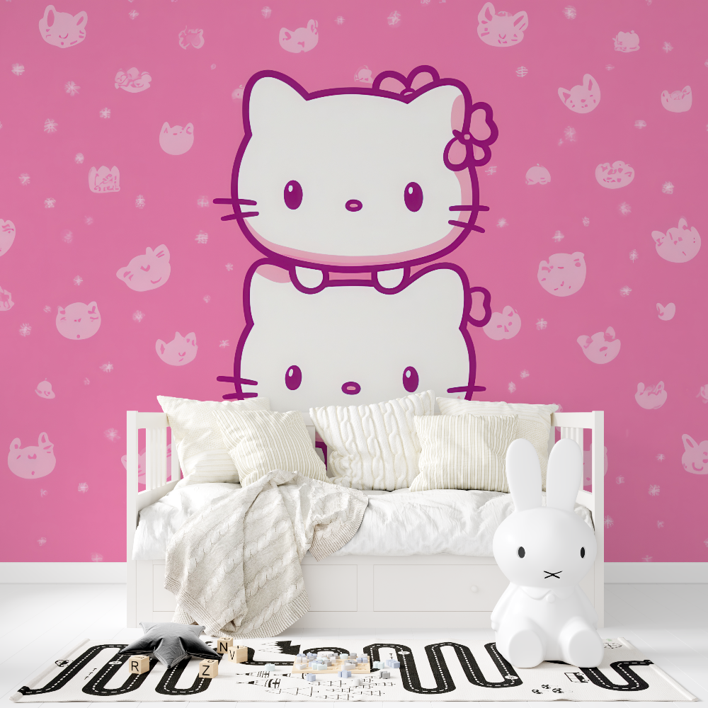 Papier peint hello kitty mural tapisserie fille