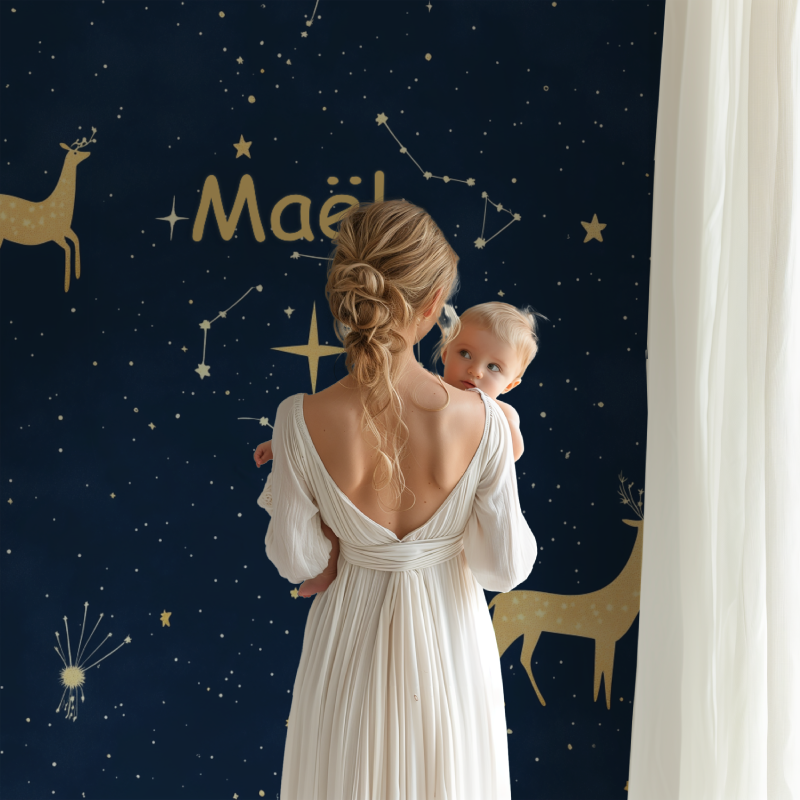 Papier peint prenom constellation bb123