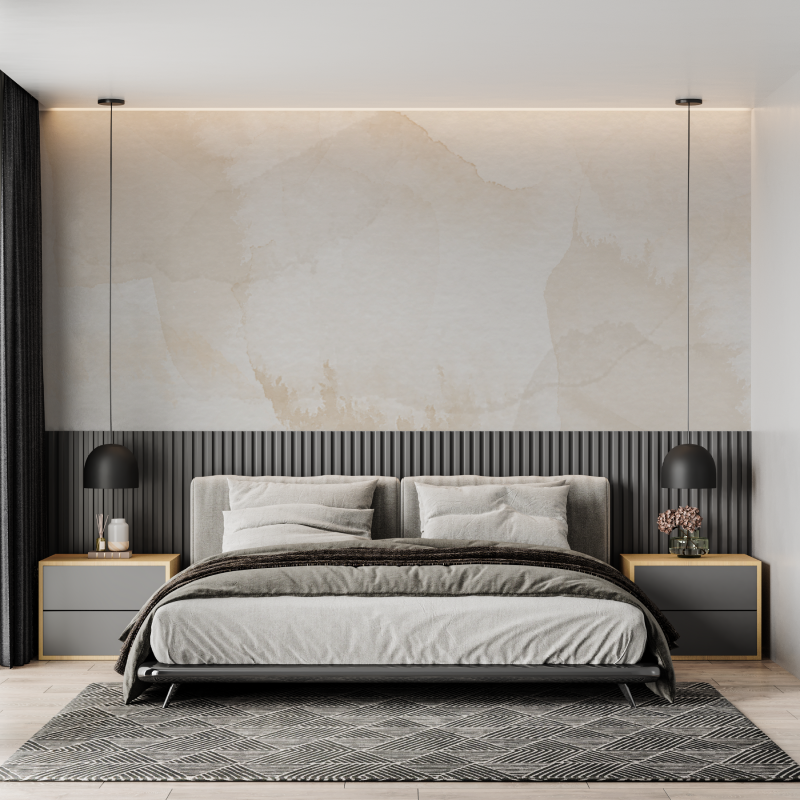 Papier peint aquarelle beiges mural adulte