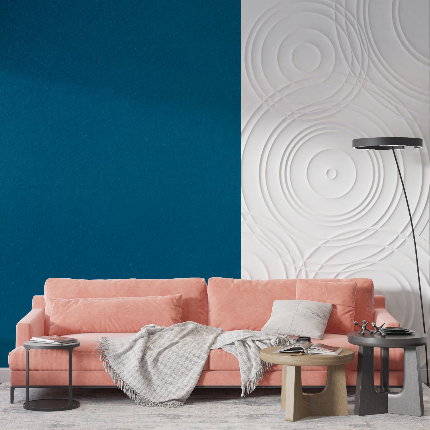 Papier Peint Bleu Unis - tendances