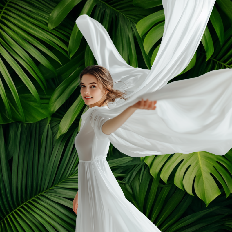 Papier peint fleur de palmier modele