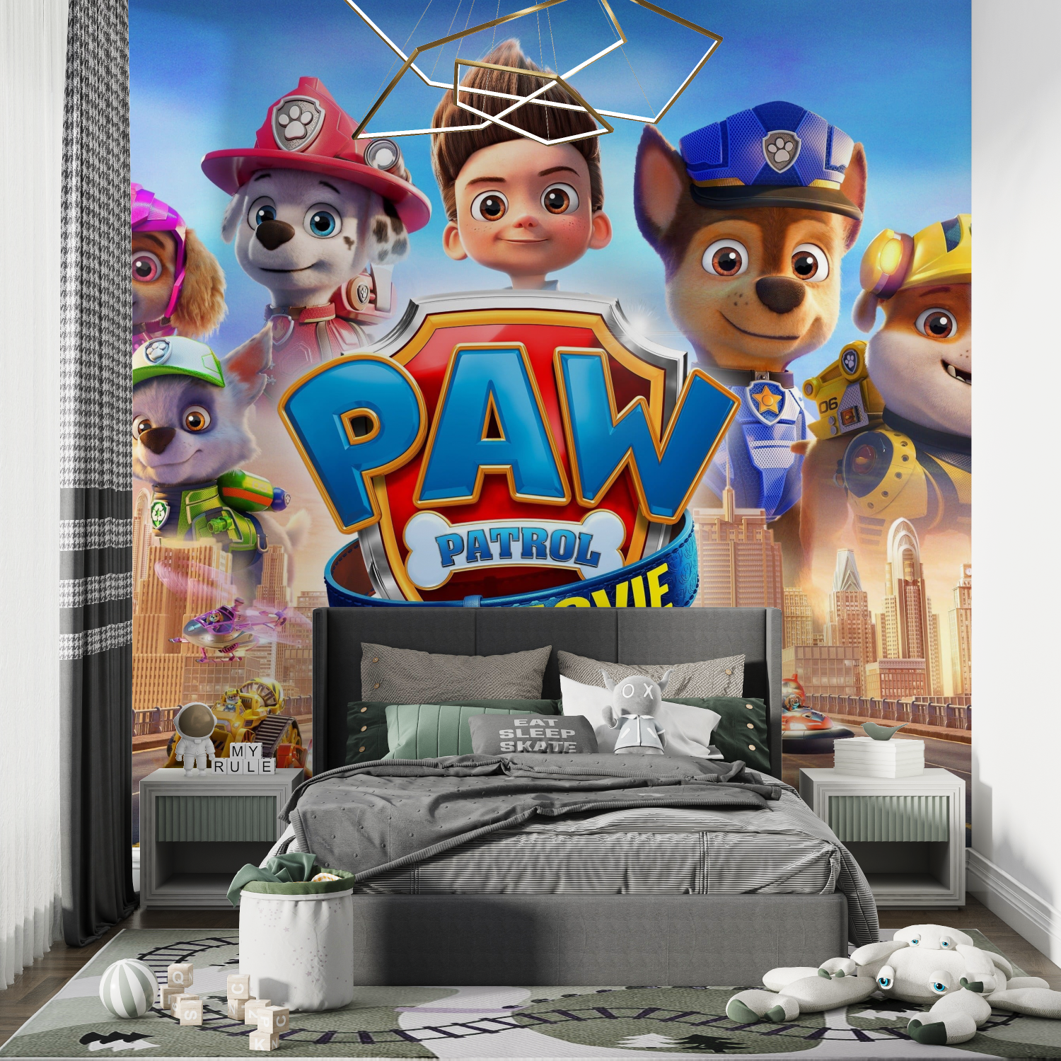 Papier peint pat patrouille amis chambre de garcon