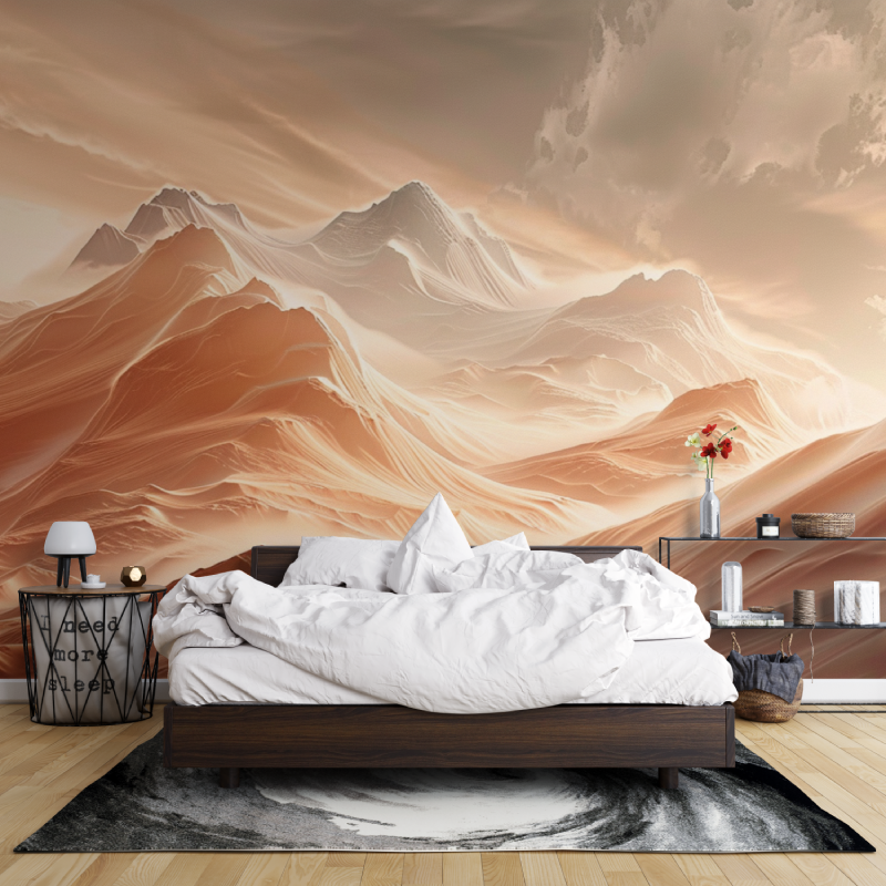 Papier peint montagne chaine des aravis leroy merlin mur